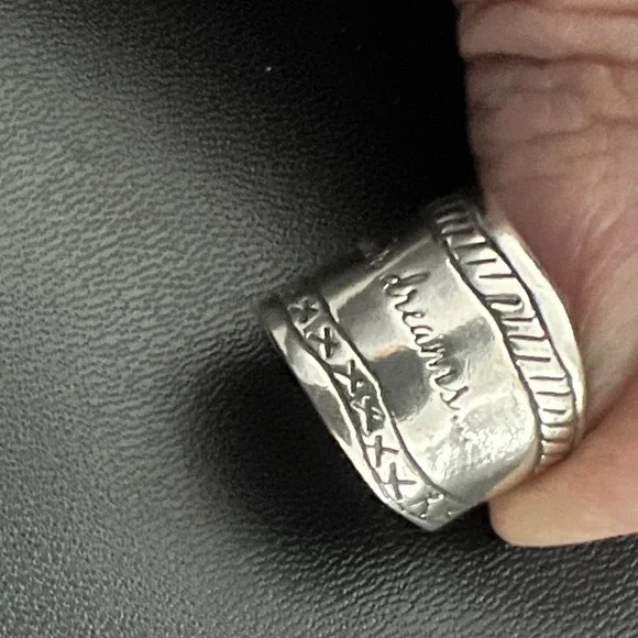 Silpada Engraved Silver Band Ring - Picture 2 of 3